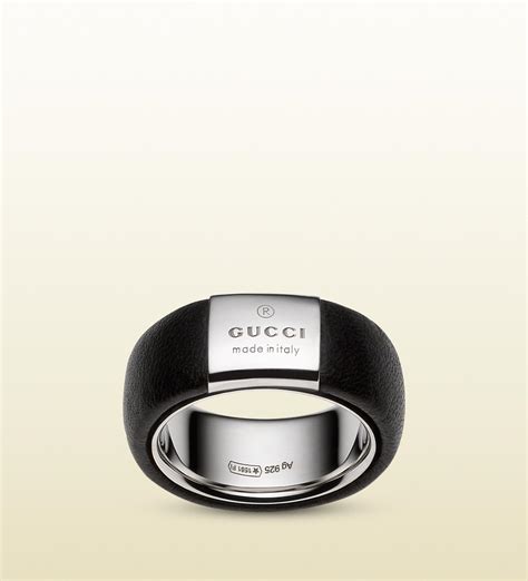 gucci mens ring black